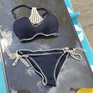 Crocheted black VS swim suit